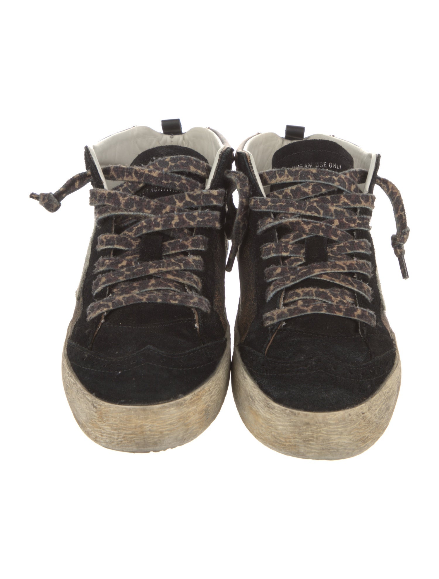 Golden Goose Leather Printed Sneakers